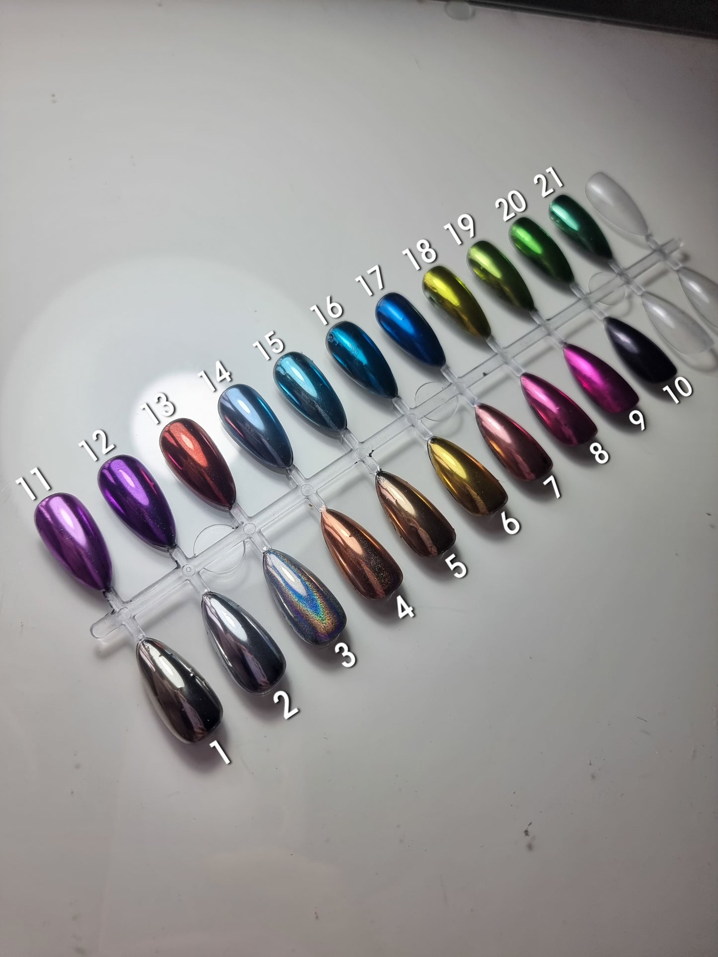 Chrome colour swatches